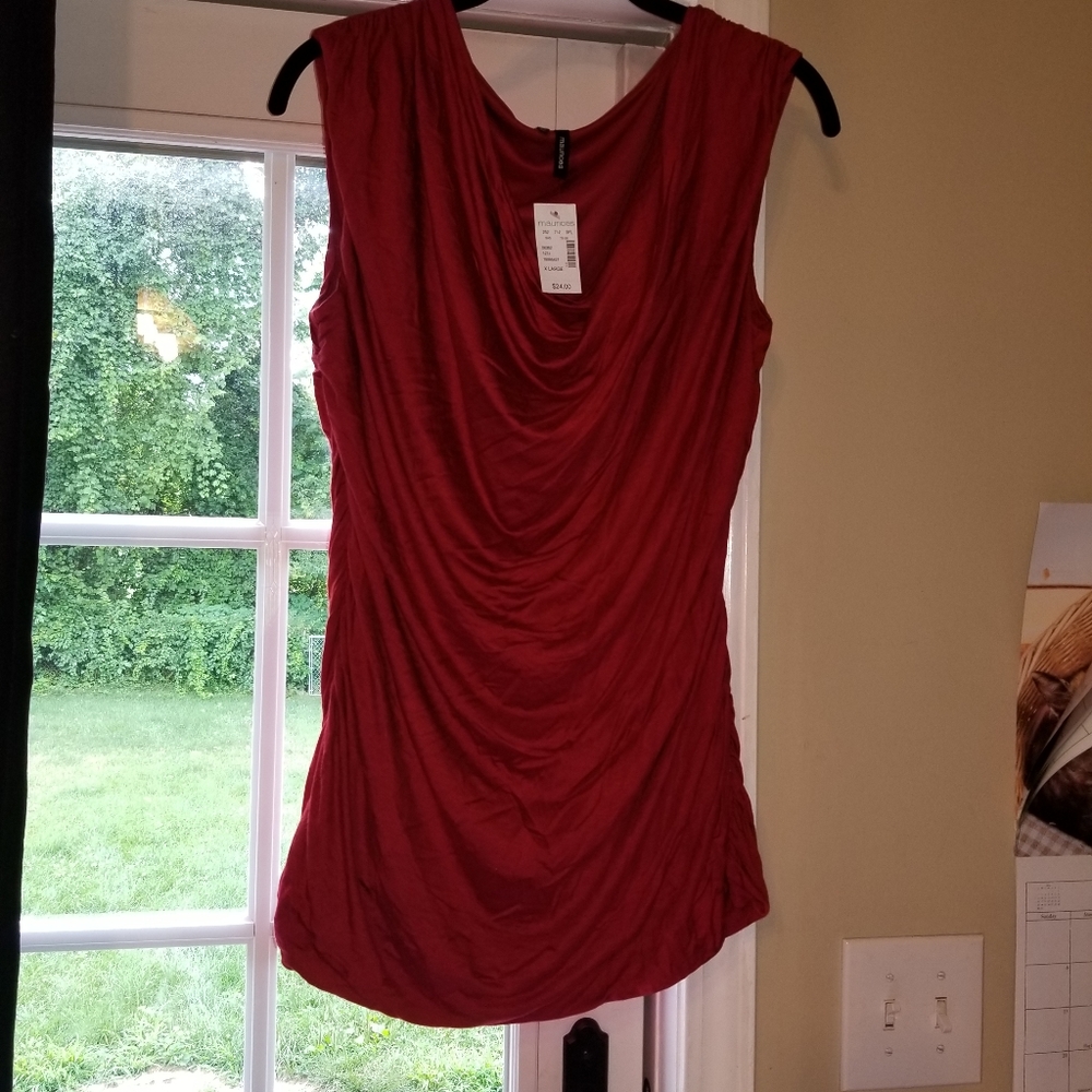 NWT - Maurices fitted cowl neck top - XL
